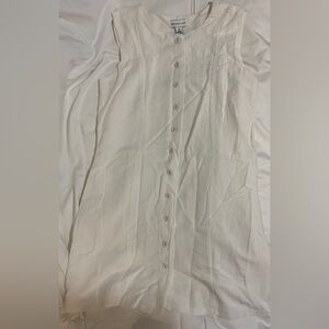 Sincerely Jules Cream Button-Front Dress Lined.